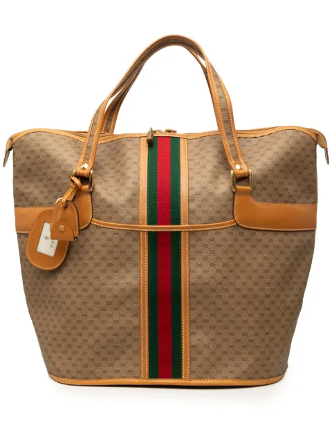 Gucci Pre-Owned 20th Century Micro GG Supreme Web tote bag Brown KH9G1YR8DZYCF1BM