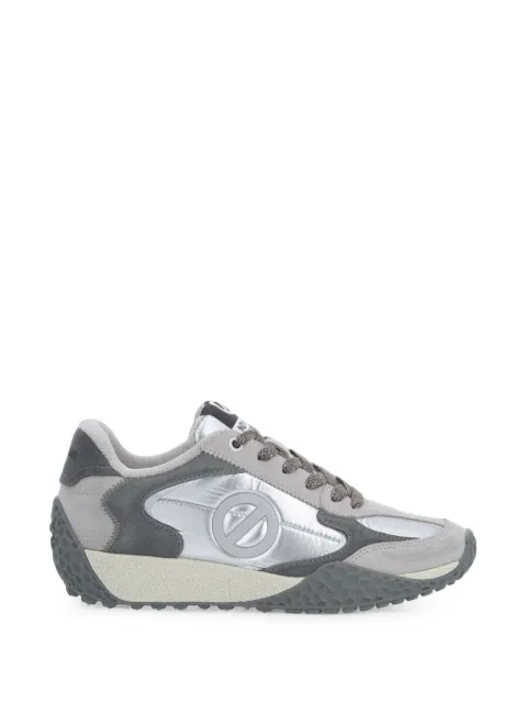 No Name Kate logo-patch metallic sneakers Grey KATESNEAKERAL