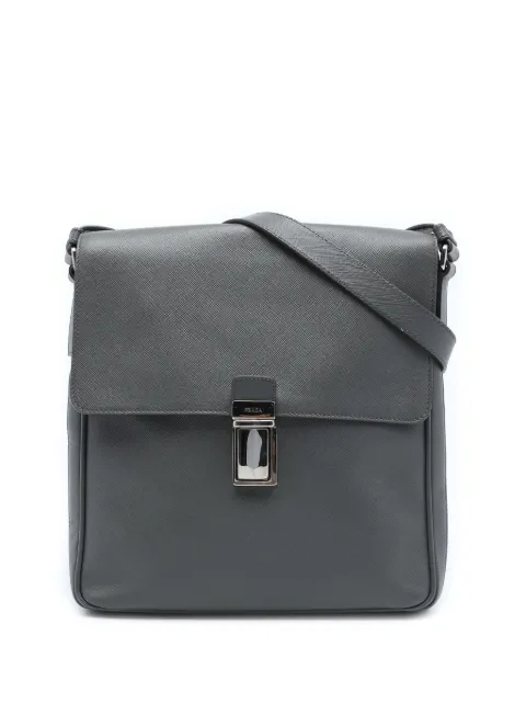 Prada Pre-Owned 2010-2026 Saffiano Travel Messenger Bag crossbody bag Grey TPNGBIKPI60OIIF1