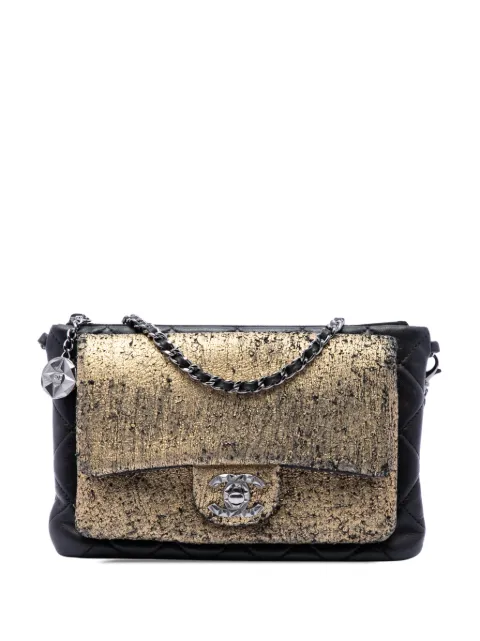 CHANEL Pre-Owned 2012-2013 Metallic and Quilted Lambskin Mineral Nights Clutch On Chain shoulder bag Gold 18MJTTV07YYVFUDF