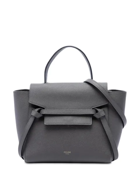 Celine Pre-Owned 2015 Nano Grained Calfskin Belt Bag satchel Grey RZKL9X1FTY47YAD6