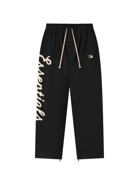 FEAR OF GOD ESSENTIALS MLB logo-print track pants Black RW00339