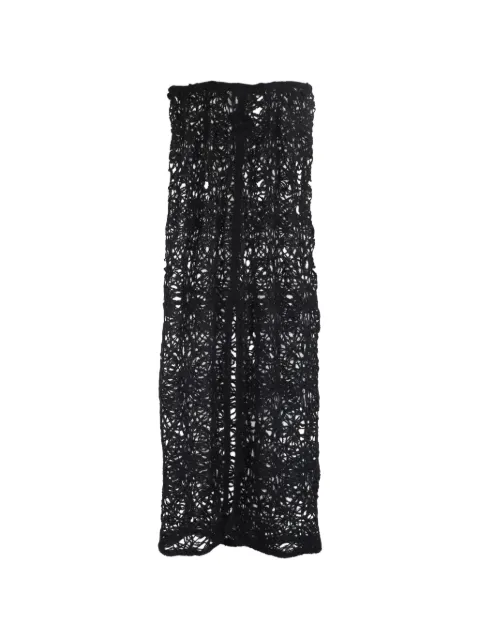 Jean Paul Gaultier Pre-Owned open-knit skirt Black HOLAJPG178