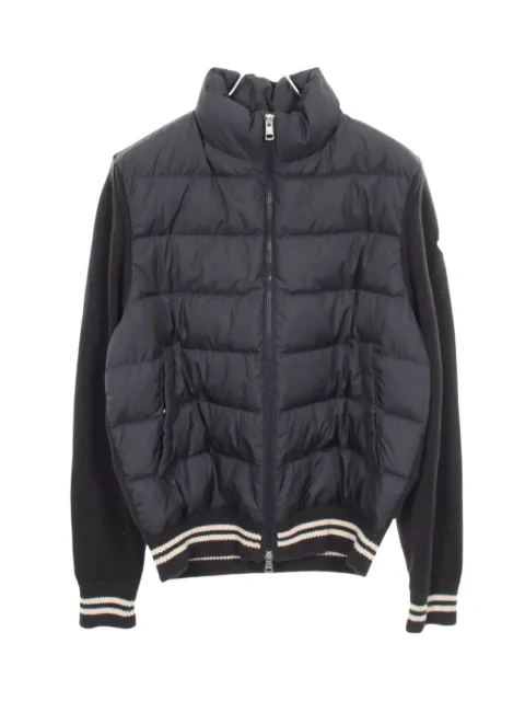 Moncler Vintage 2010s knit down jacket Black 1082351