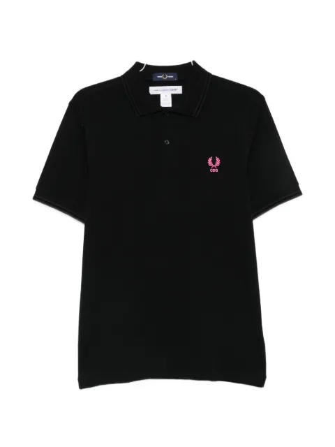 Comme des Garçons Homme logo-embroidered cotton polo shirt Black FRT522W26