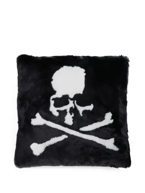 Mastermind World skull-motif faux-fur cushion Black MW26FMW26SE2AC002012
