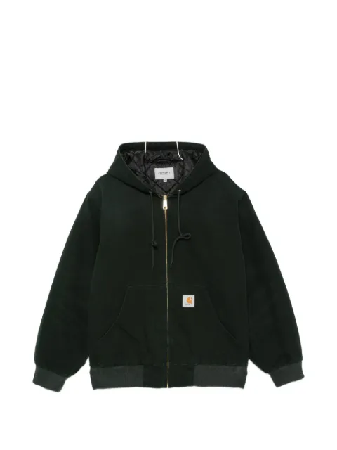 Carhartt WIP OG Active logo-patch hooded jacket Green I037584