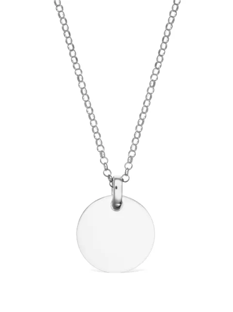 OBSIDIAN Once Or Twice coin necklace Silver 6493