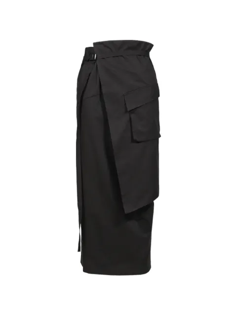 BOHEMSEO buckle-detail wrap midi skirt Black SKIRT7BLK