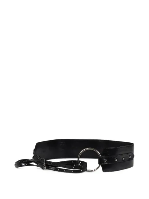 BOHEMSEO double-buckle bold belt Black BELT1BLK