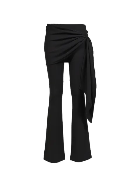 BOHEMSEO strap-tied flared trousers Black PANTS10BLK