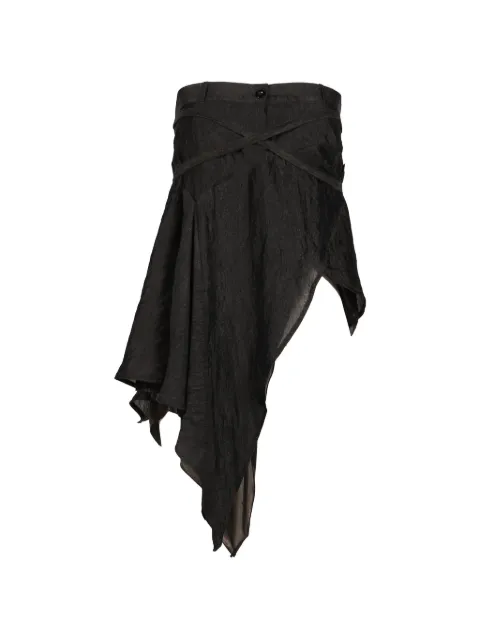 BOHEMSEO draped asymmetric mini dress Black DRESS4