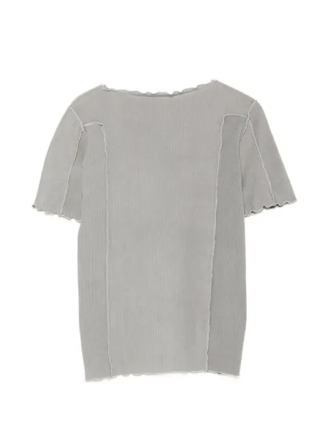Baserange ribbed-knit boat-neck T-shirt Grey TTOM3GCR