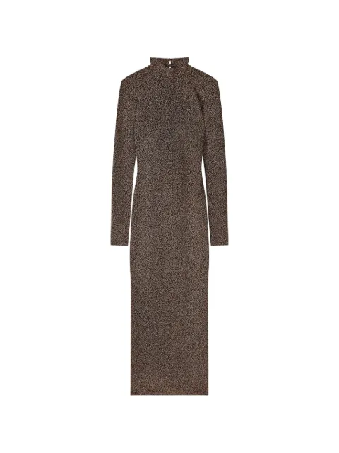 Patrizia Pepe open-back long-sleeve midi dress Brown 2A0067J0088YA64