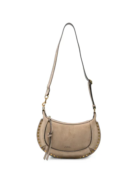 ISABEL MARANT Oskan Moon stud-embellished shoulder bag Neutrals PP0003FAA3C32M