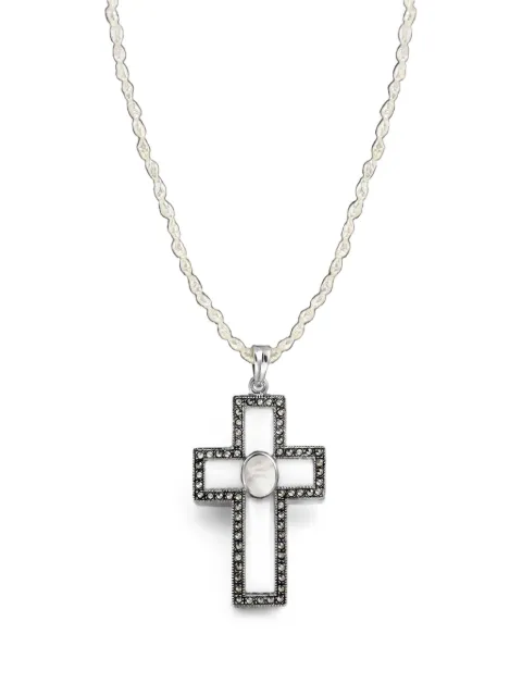 OBSIDIAN Mistraal pearl-embellished necklace Silver 6506
