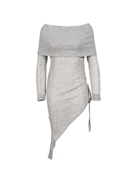BOHEMSEO off-shoulder asymmetric blouse Grey TOP10GRY
