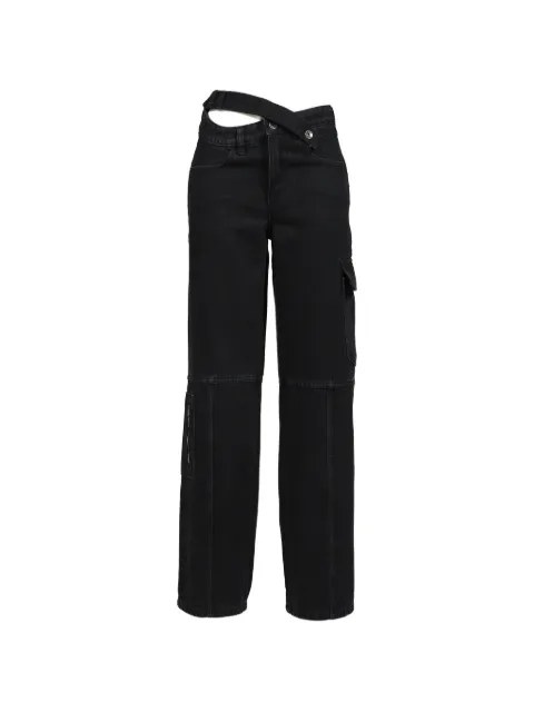 BOHEMSEO cross-waist cargo pants Black PANTS12BLK