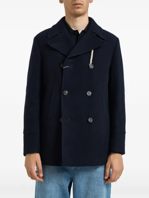 Camplin double-breasted peacoat Blue ISLANDBN