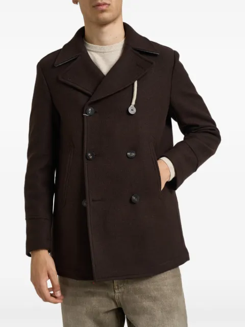 Camplin double-breasted long-sleeve coat Brown ISLANDD2