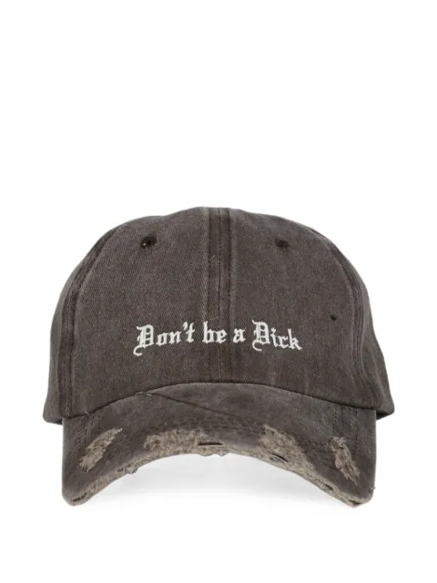 CAPTURE GALLERY distressed embroidered cap Grey GC08