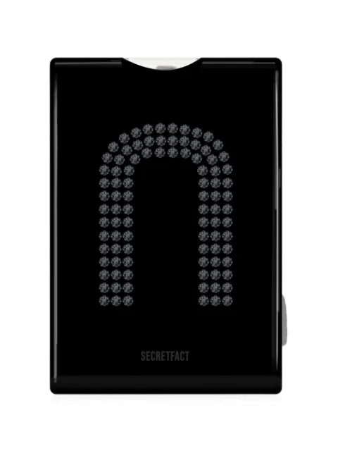 SECRETFACT Swarovski crystal-embellished card holder Black SFT9003