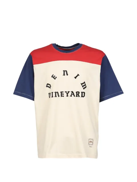 Dear BORO colour-block logo-print T-shirt Neutrals 7936134006MULTI