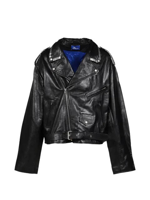 MARKING DISTANCE Big Baby leather jacket Black MD6SMJ04APPE244999