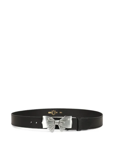 VAIN bow-buckle leather belt Black 2019BK