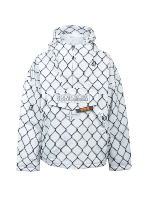 Napapijri x PDF Channel Rainforest chain-link print jacket White NP0A8AROFC3