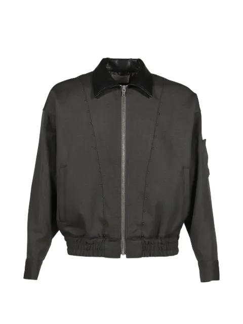 CEDARWOOD studded wool bomber jacket Grey CW2502OW02DARKGRY
