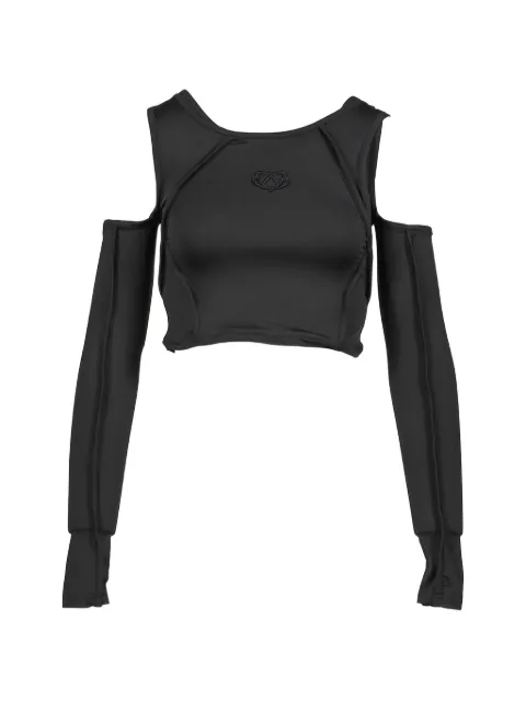 VIVAMUS layered cold-shoulder top Black VM252CS05BLK