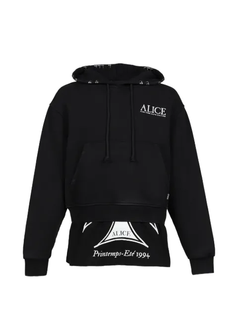 N.HOOLYWOOD layered logo-print hoodie Black 261ALH0353BLK