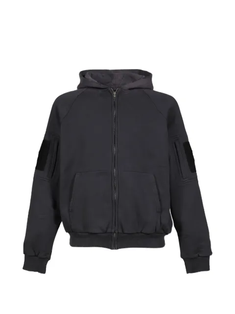 DIARY 1999 faded-effect logo-print hoodie Grey A250586