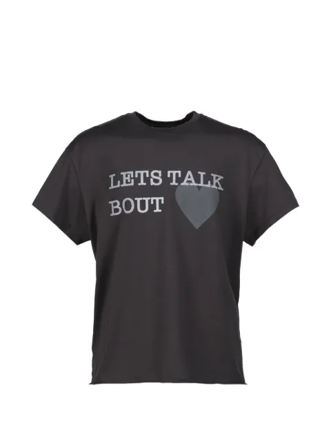 CEDARWOOD slogan-print cropped T-shirt Grey CW25SSCS03