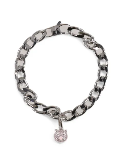 COMFORT Piyong charm curb-chain bracelet Silver 3PACBR01LIGHTPINK