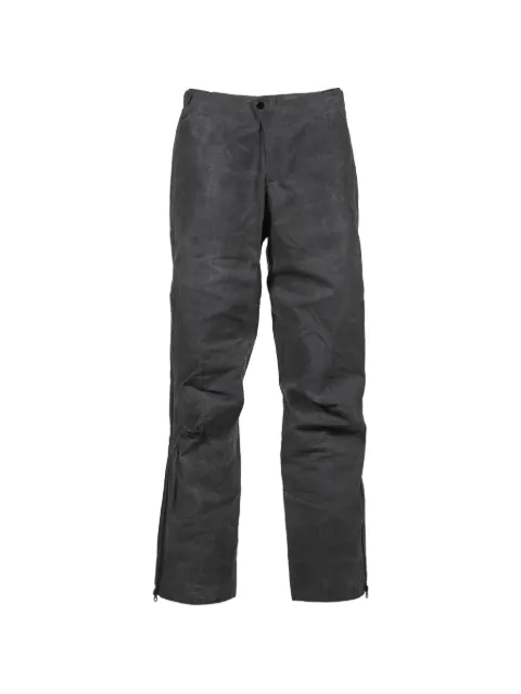 No Bishop No King Arc waxed cotton trousers Black NBNKPA04