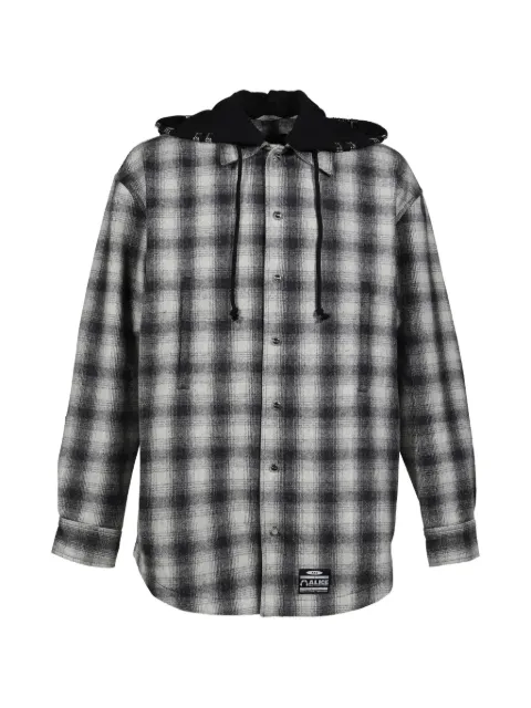 N.HOOLYWOOD check hooded shirt Grey 261ALH0473OWHT