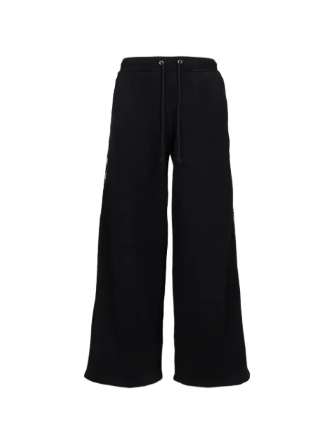 N.HOOLYWOOD logo-tape wide-leg track pants Black 262ALH0196EXCLUSIVEBLK