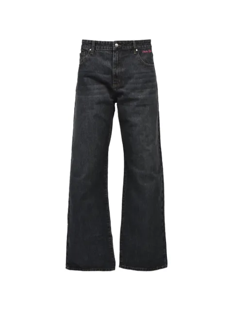 Color Space logo-print straight-leg jeans Black CS03BLKPINK
