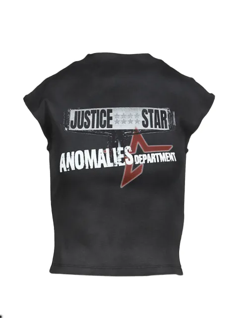 Anomalies Department graphic-print mock-neck T-shirt Black CBZA22028