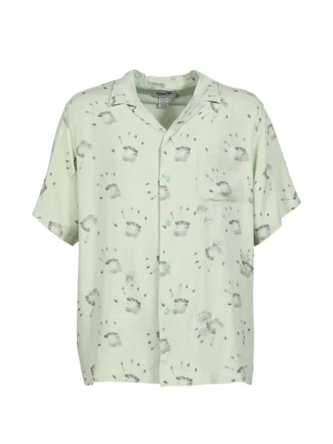 BOW WOW handprint-print short-sleeve shirt Green BW261HPSS