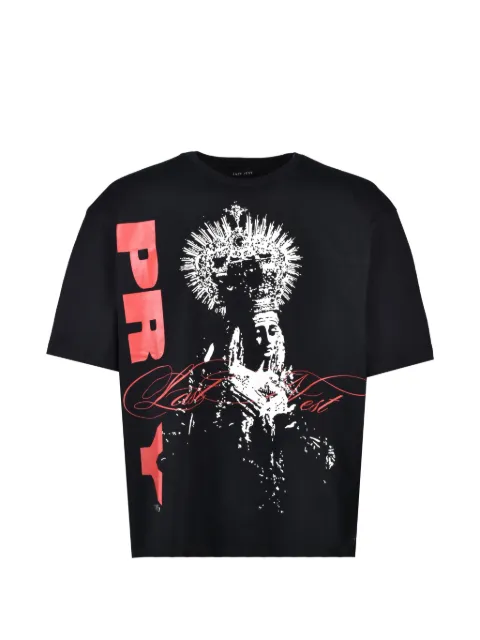 LAST NEST Pray Maria graphic-print T-shirt Black LNSS2638