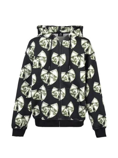 NUBIAN x Wu-Tang Clan Dollar Dollar Bill Ya'll zip-up hoodie Black WUTANGH02