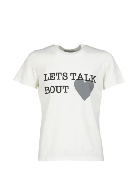 CEDARWOOD slogan-print fitted t-shirt White CW2601CS01OFFWHT