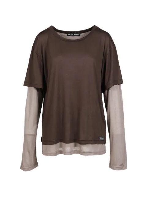 Post Archive Faction Mason layered T-shirt Brown VMK61JLS005BRW