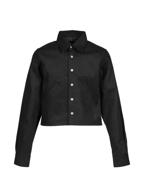Rivet & Hide cropped trucker jacket Black 26SSRHSH01RAWBLK