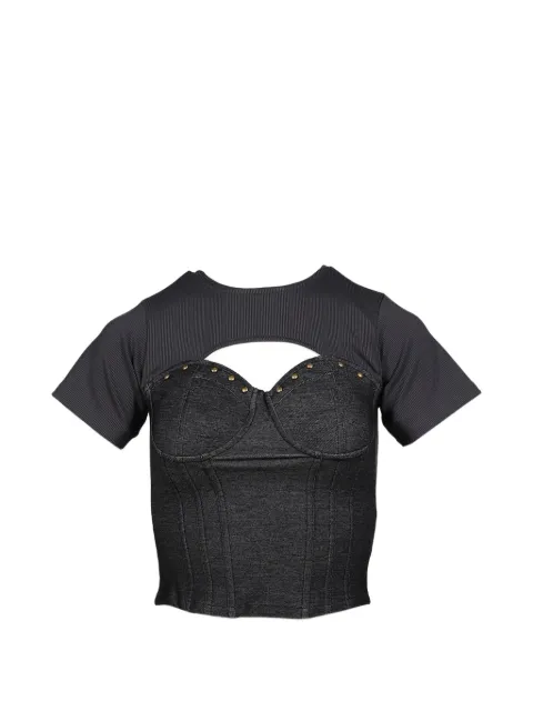 VIVAMUS studded panelled T-shirt Grey VM26SSTS010BLK