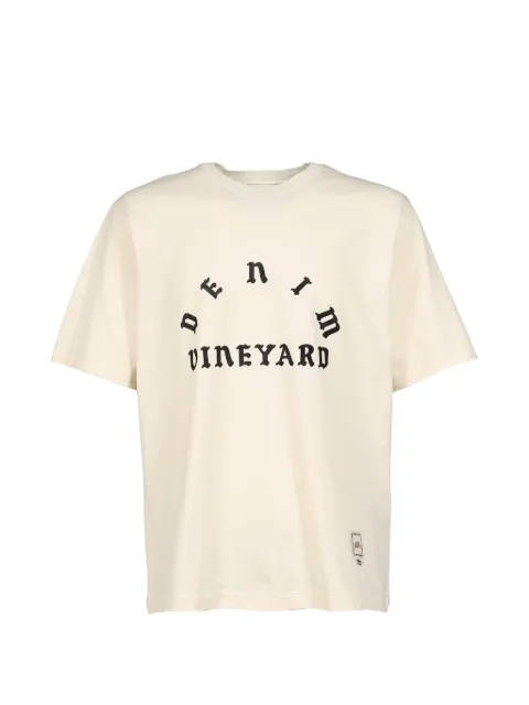 Dear BORO logo-print T-shirt Neutrals 7936134006