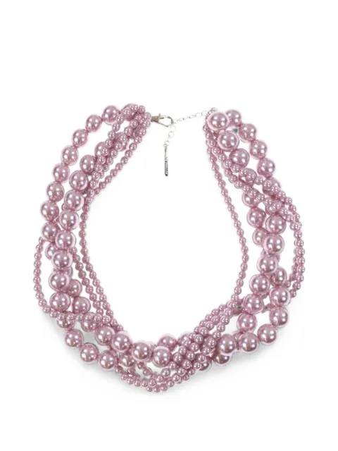 YELLOWSWALLOW Pearl Current layered necklace Pink YLSW1012VIOLET